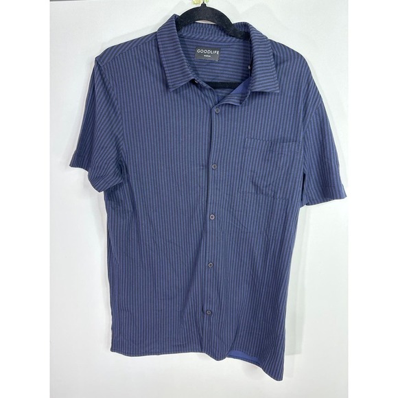 GOODLIFE Men's Pin Stripes‎ Button Down Top NWT - Picture 1 of 8